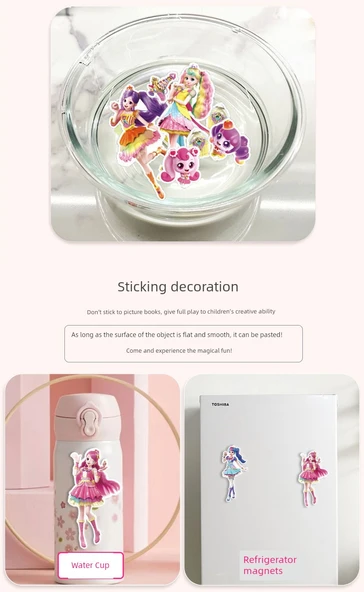 Manyetik Sessiz Kitap - Prenses Kostüm Sticker Küçük Boy Tek Katman - 7