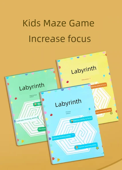 Çocuk Konsantrasyon Labirenti Sudoku Eğitim Kitabı - Labirent Oyunu (Orta + Şık) 128 Sayfa - 5
