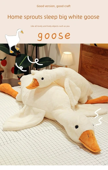 Büyük Kaz Peluş Oyuncak - Beyaz Kaz - 90cm Çocuk Şirketi - 7