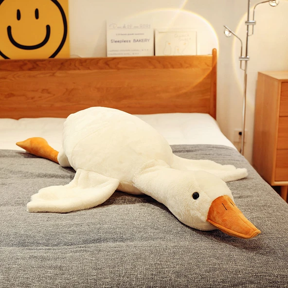 Büyük Kaz Peluş Oyuncak - Beyaz Kaz - 90cm