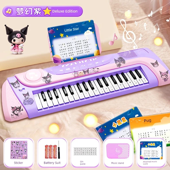 Çocuk Elektronik Klavye Piyano Oyuncak - Pil Deluxe Versiyon - Kulo Zi