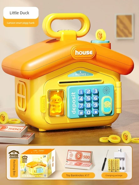 Yeni Yıl Oyuncak Bulmaca - Sarı Ördek - Akıllı Piggy Bank Şarjlı Versiyon