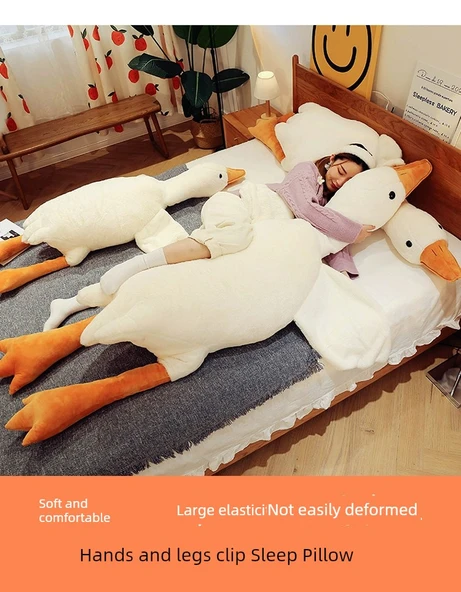 Büyük Kaz Peluş Oyuncak - Beyaz Kaz - 90cm Çocuk Şirketi - 8