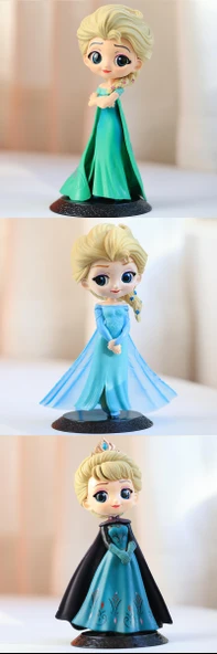 Buz Prensesi Elsa Anna Aisha Xuebao Bebek Oyuncak Pasta Süslemesi - 4. Nesil Beyaz Elbise Aisha - Kardan Adam - 11