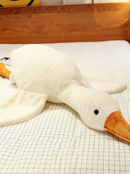 Büyük Kaz Peluş Oyuncak - Beyaz Kaz - 90cm - 3