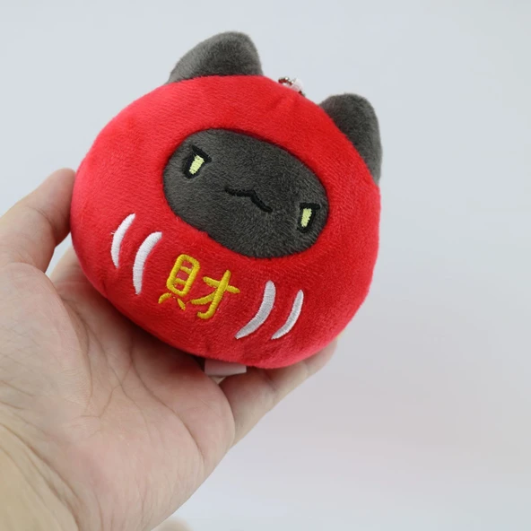 Anime Capoo Kedi Böcek Peluş Anahtarlık - Kahve Dalga Bardak Anahtarlık - 3