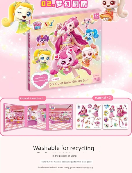 Manyetik Sessiz Kitap - Prenses Kostüm Sticker Küçük Boy Tek Katman - 6
