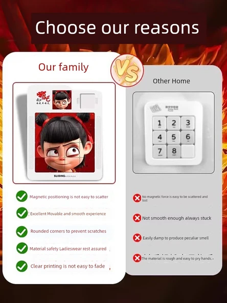Nezha Magnetik Emme Çocuk Bulmacası - İki Paket Which B + AO C - 6
