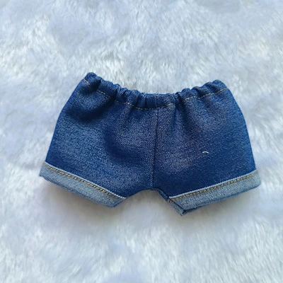 Pamuklu Bebek Kıyafetleri Kot Şort - Normal Koyu Mavi (Flip) - 15cm