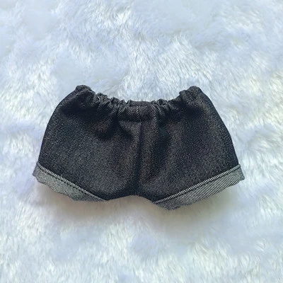 Pamuklu Bebek Kıyafetleri Kot Şort - Normal Kar Tanesi Siyah (Flip) - 10cm ve altı