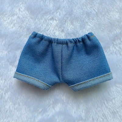Pamuklu Bebek Kıyafetleri Kot Şort - Normal Orta Mavi (Flip) - 15cm