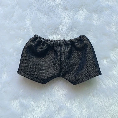 Pamuklu Bebek Kıyafetleri Kot Şort - Normal Kar Tanesi Siyah - 15cm