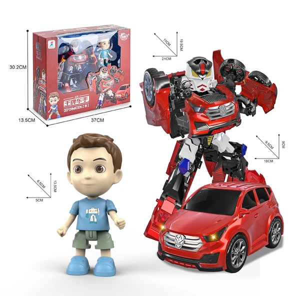 Yiku Bear Deformasyon Robotu - Büyük Ace Sürücü + Küçük Kahve Hediye Kutusu