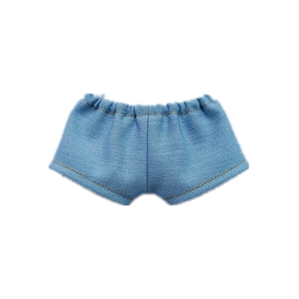 Pamuklu Bebek Kıyafetleri Kot Şort - Normal Açık Mavi (Flip) - 10cm ve altı - 6