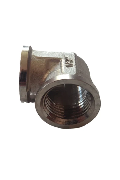 KALDE  1/2" Dn15 Sarı/Krom Dirsek İç Dişli (Dişi) - Brass İnternal Thread Elbow - 3