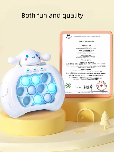 Cinnamoroll Whac-a-Mole Oyunu - Melody 999 Seviye Şarjlı Renkli Kutu Versiyonu - 6
