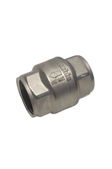 KALDE  (2'li Paket) 1" Dn25 Sarı/Krom Dik Çekvalf - Vertical Check Valve - 2
