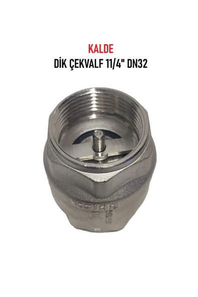 KALDE  11/4" Dn32 Sarı/Krom Dik Çekvalf - Vertical Check Valve