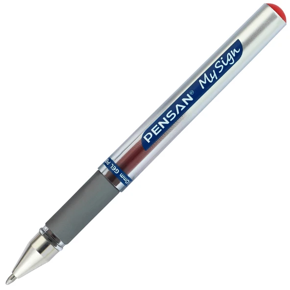 Pensan Roller Kalem My-sign Jel Bilye Uçlu İmza Kalemi 1.0 MM Kırmızı | 6030 - 2
