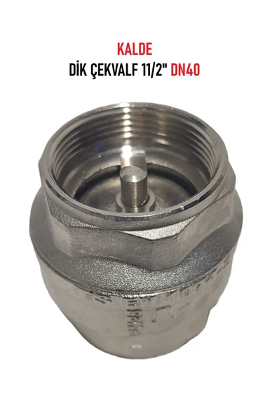 KALDE  11/2" Dn40 Sarı/Krom Dik Çekvalf - Vertical Check Valve