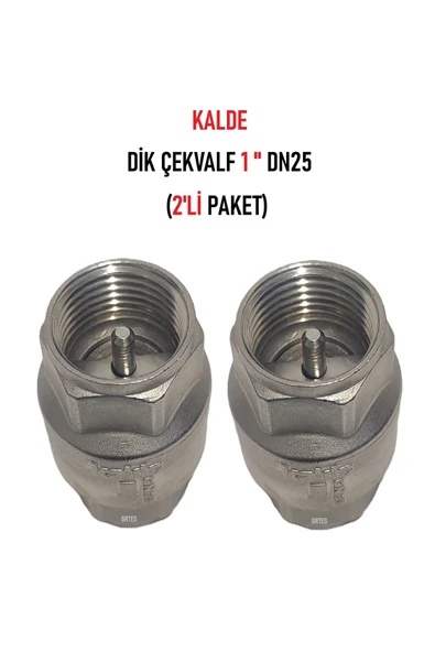 KALDE  (2'li Paket) 1" Dn25 Sarı/Krom Dik Çekvalf - Vertical Check Valve