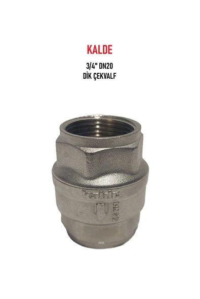 KALDE  3/4" Dn20 Sarı/Krom Dik Çekvalf - Vertical Check Valve
