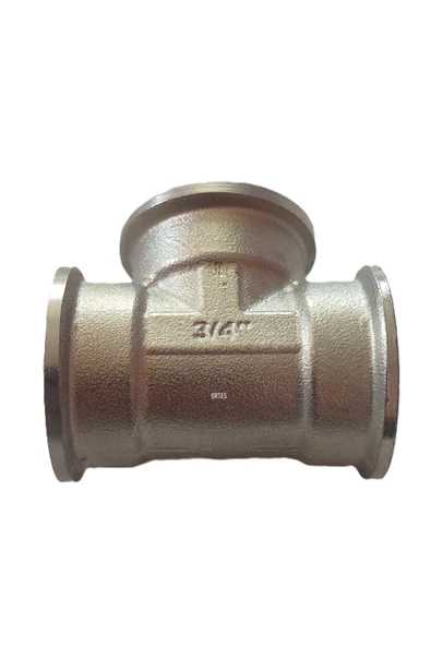 KALDE  (10'lu PAket) 3/4" Dn20 İç Dişli Sarı/Krom TE (Dişi) - Chrome Tee - 2