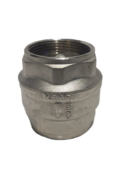 KALDE  11/2" Dn40 Sarı/Krom Dik Çekvalf - Vertical Check Valve - 2