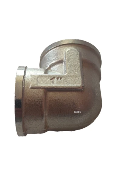 KALDE  (10'lu Paket) 1" Dn25 Sarı/Krom Dirsek İç Dişli (Dişi) - Brass İnternal Thread Elbow - 3