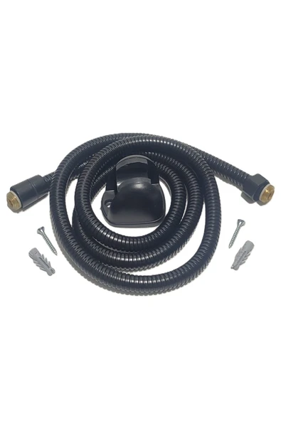 Bainer Armoni Kare Siyah Mafsallı Duş Seti - Hanging Shower Set - 3