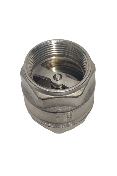 KALDE  11/4" Dn32 Sarı/Krom Dik Çekvalf - Vertical Check Valve - 2