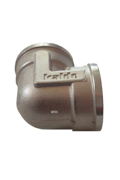 KALDE  (10'lu Paket) 1" Dn25 Sarı/Krom Dirsek İç Dişli (Dişi) - Brass İnternal Thread Elbow - 2