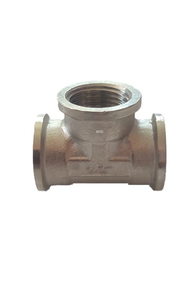 KALDE  (10'lu Paket) 1/2" Dn15 İç Dişli Sarı/Krom TE (Dişi) - Chrome Tee - 4