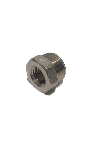 KALDE  (10'lu Paker) 1/4" x 1/2" Sarı/Krom Redüksiyon - Brass Reduction - 3
