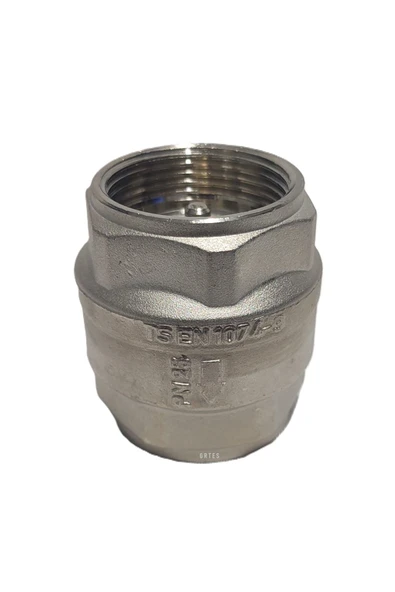 KALDE  11/4" Dn32 Sarı/Krom Dik Çekvalf - Vertical Check Valve - 4