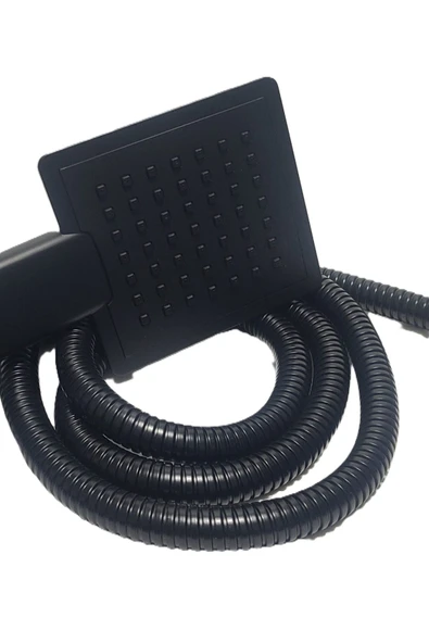 Bainer Armoni Kare Siyah Mafsallı Duş Seti - Hanging Shower Set