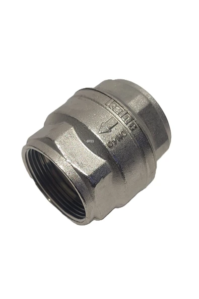 KALDE  11/2" Dn40 Sarı/Krom Dik Çekvalf - Vertical Check Valve - 4