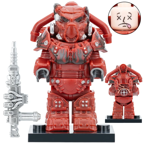 Lego Radyasyon X01 Güç Zırhı İnkle Çelik Kardeşlik Yapı Blokları Figür Oyuncak - W1339-Ateş X01 Mecha