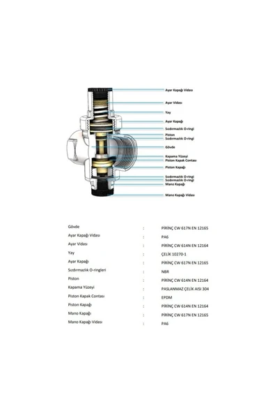 Case  3/4'' Minyon Serisi (Manometreli) Rekorsuz Su Basınç Düşürücü DN20 - Water Pressure Reducer - 2
