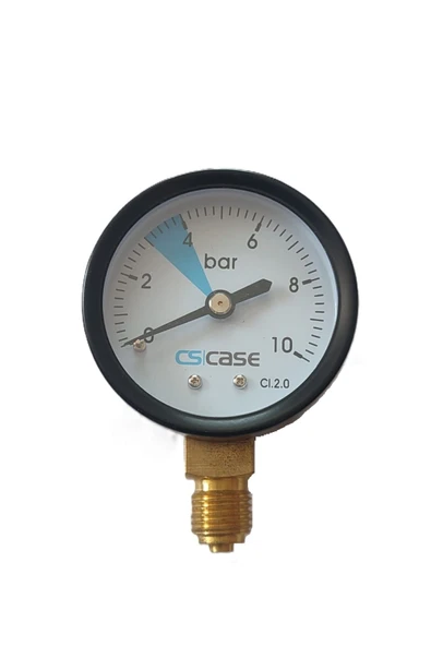 Case  1408 1/4'' Alt Çıkışlı 10 Bar Su Manometre Ø50MM ürün görseli