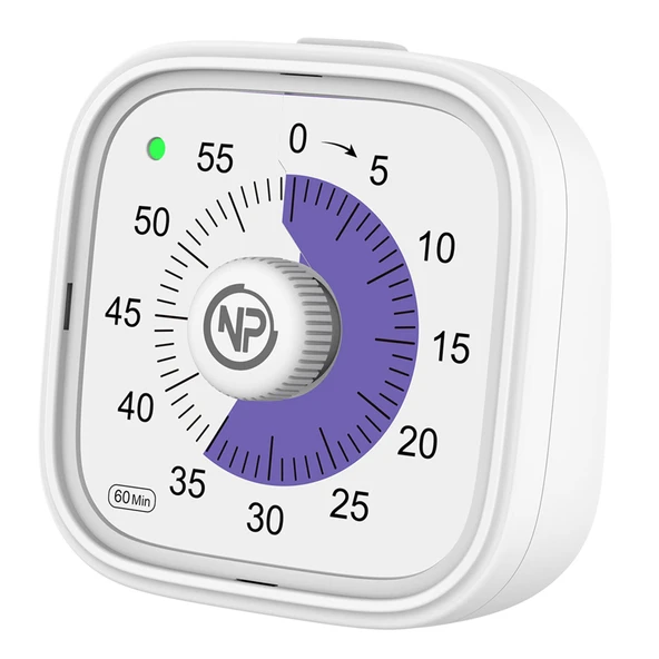 NPO NPT31B Mutfak,Ders,Yemek için 60dk Analog Alarm Zamanlayıcı,Pomodoro Öğrenci Motivasyon Saati