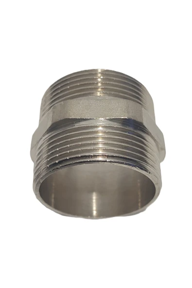 KALDE  2'Li Paket 11/2" Sarı / Krom Dişli Nipel Dn40 - Chrome Nipple - 4