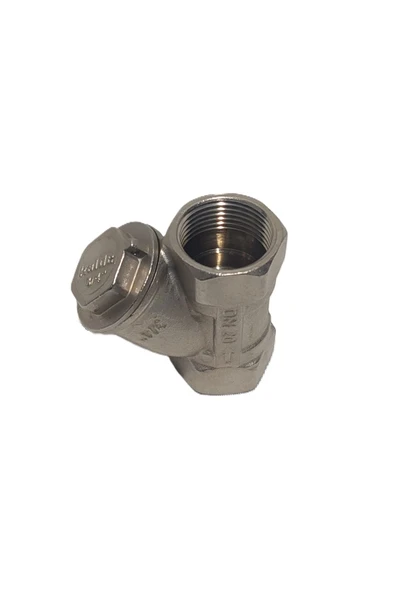 KALDE  3/4" Sarı / Krom Pislik Tutucu Su Filtresi Dn20 - Threaded Strainer - 5