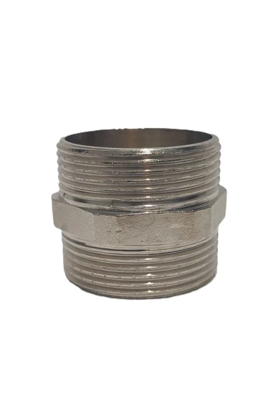 KALDE  2'Li Paket 11/2" Sarı / Krom Dişli Nipel Dn40 - Chrome Nipple - 5