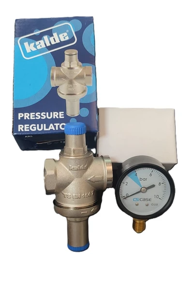 KALDE  3/4" DN20 Rekorsuz Su Basınç Düşürücü (Manometreli) - Pressure Reducing Valves (With Manometer)
