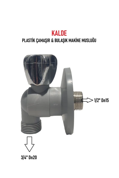 KALDE  Plastik Pprc Çamaşır Musluğu 3/4"x1/2"