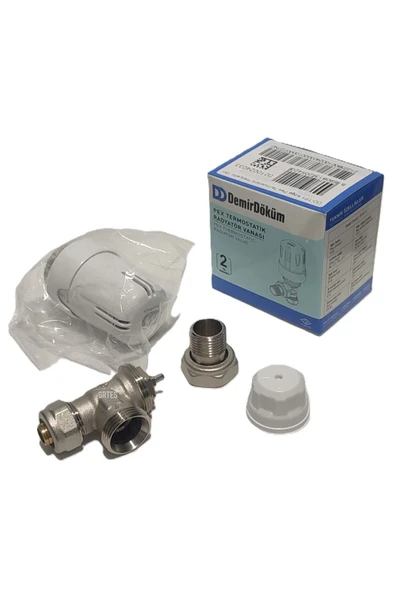 KALDE  (4'lü Paket) DD-TP1 Köşe Pex Termostatik Radyatör Vanası - 2