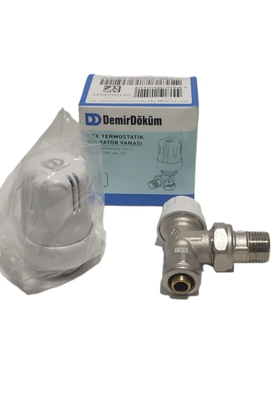 KALDE  (2'li Paket) DD-TP1 Köşe Pex Termostatik Radyatör Vanası - Thermostatic Radiator Valve - 4