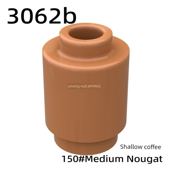 Jimengtang 3062b Yuvarlak Tuğla 1x1 Silindirik Küçük Parçalı Yapı Blokları - Açık Kahve