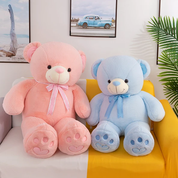 Ayıcık Peluş Yastık - Göl Mavisi - 55cm - 3